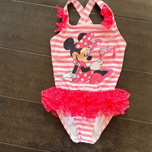 Disney Minnie Mouse Pink and White Kids Swimwear